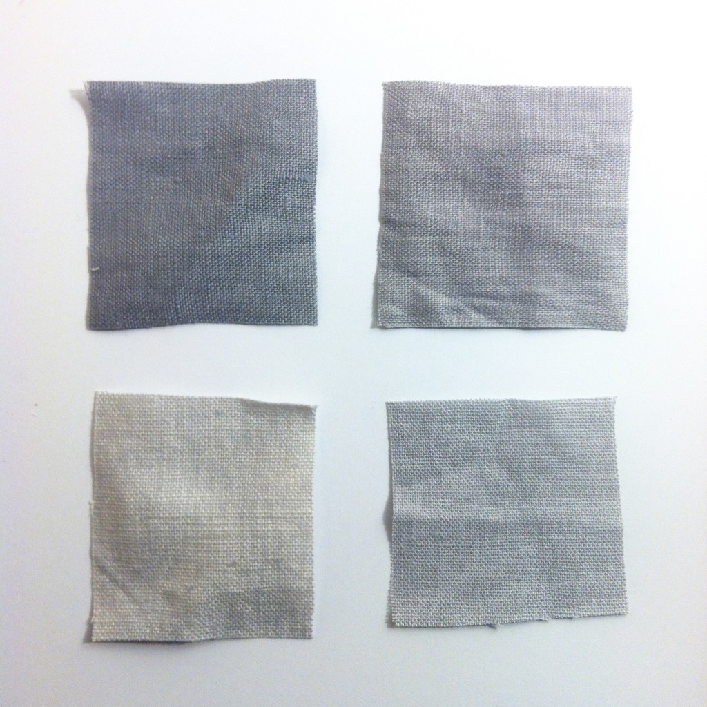 gray linen swatches