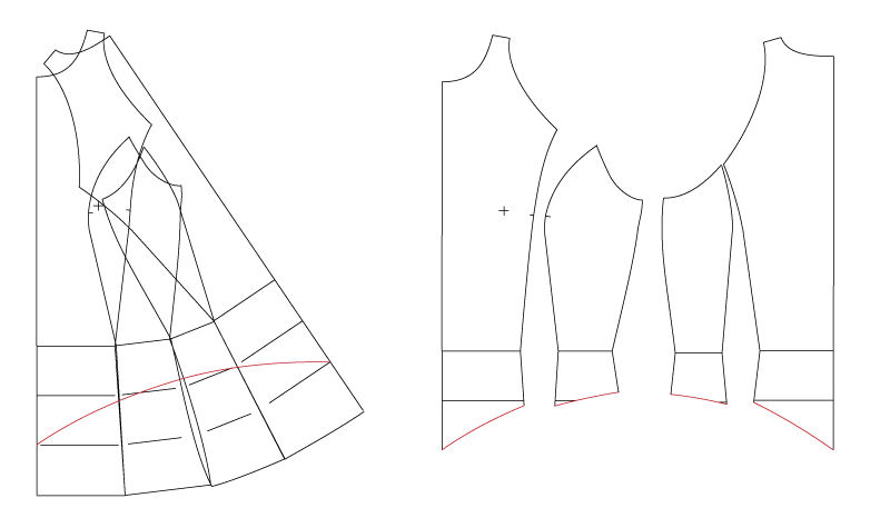 Drawing the spider-woman jacket hem