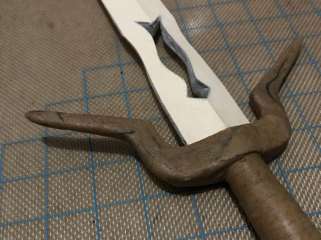 sculpted worbla sword hilt